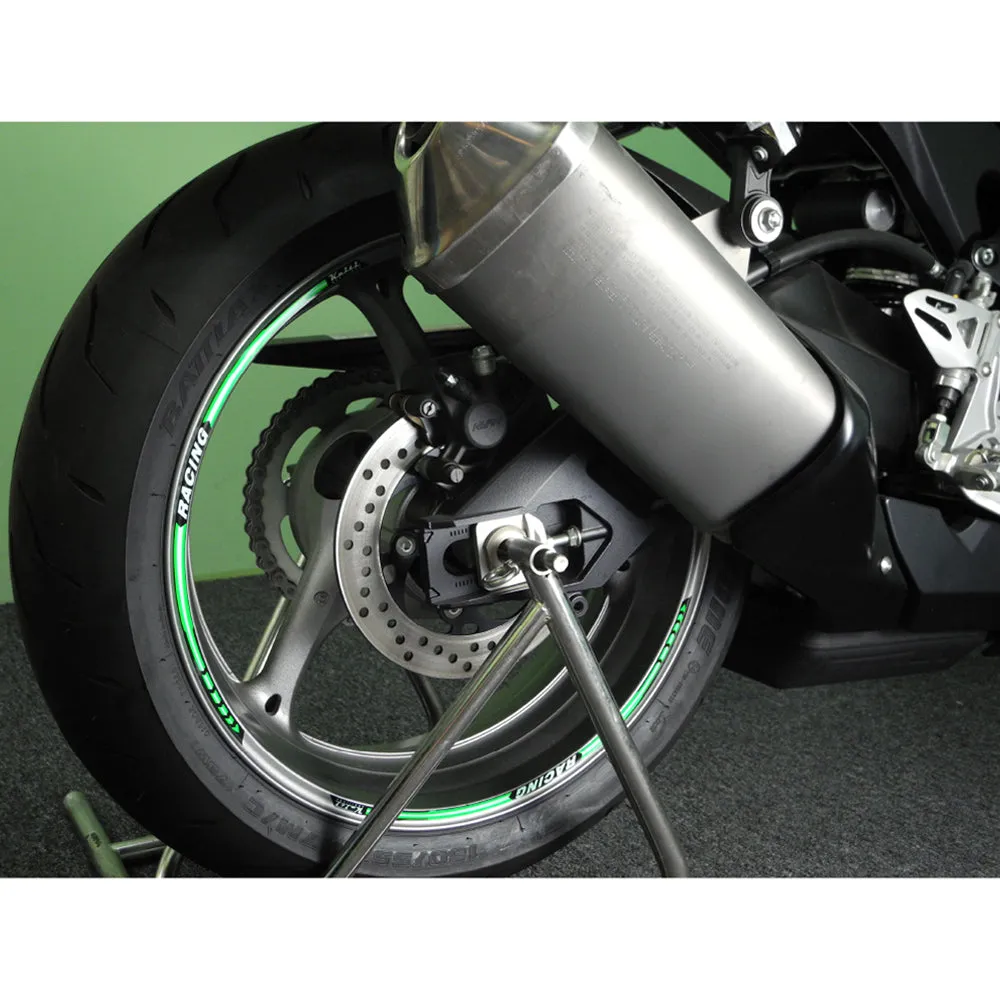 KEITI NON-REFLECTIVE WHEEL 3 STRIPE RACING WS820FG [FLURO GREEN]