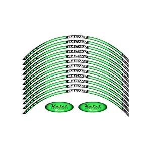 KEITI NON-REFLECTIVE WHEEL 3 STRIPE RACING WS820FG [FLURO GREEN]