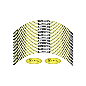 KEITI NON-REFLECTIVE WHEEL 3 STRIPE RACING WS820FY [FLURO YELLOW]