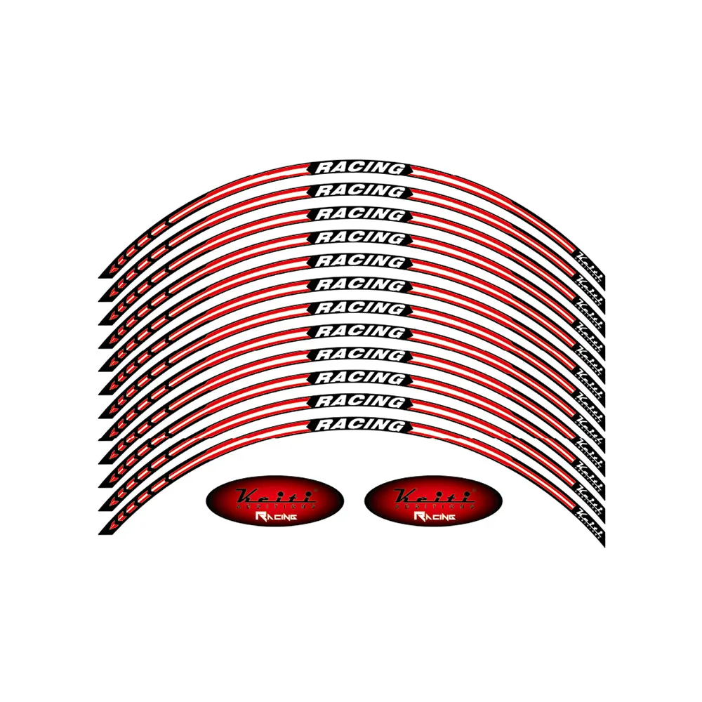 KEITI REFLECTIVE WHEEL 3 STRIPE RACING WS820R [RED]