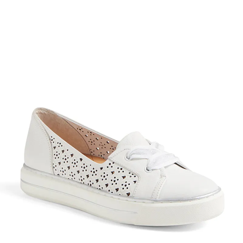 KENJI W - WHITE TUMBLE LEATHER