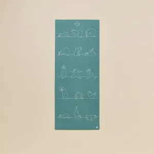 Kids' Yoga Mat 150 cm ⨯ 60 cm ⨯ 5 mm - Khaki Bear