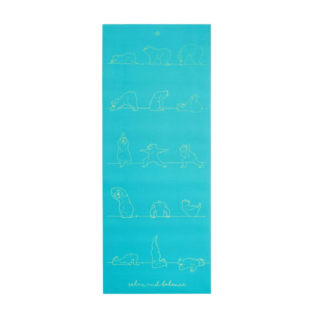 Kids' Yoga Mat 150 cm ⨯ 60 cm ⨯ 5 mm - Khaki Bear