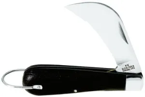 Klein Tools Electrician's Pocket Knife, 2 5/8", High Carbon Blade, Woodgrain Plastic, Black, 1550-4