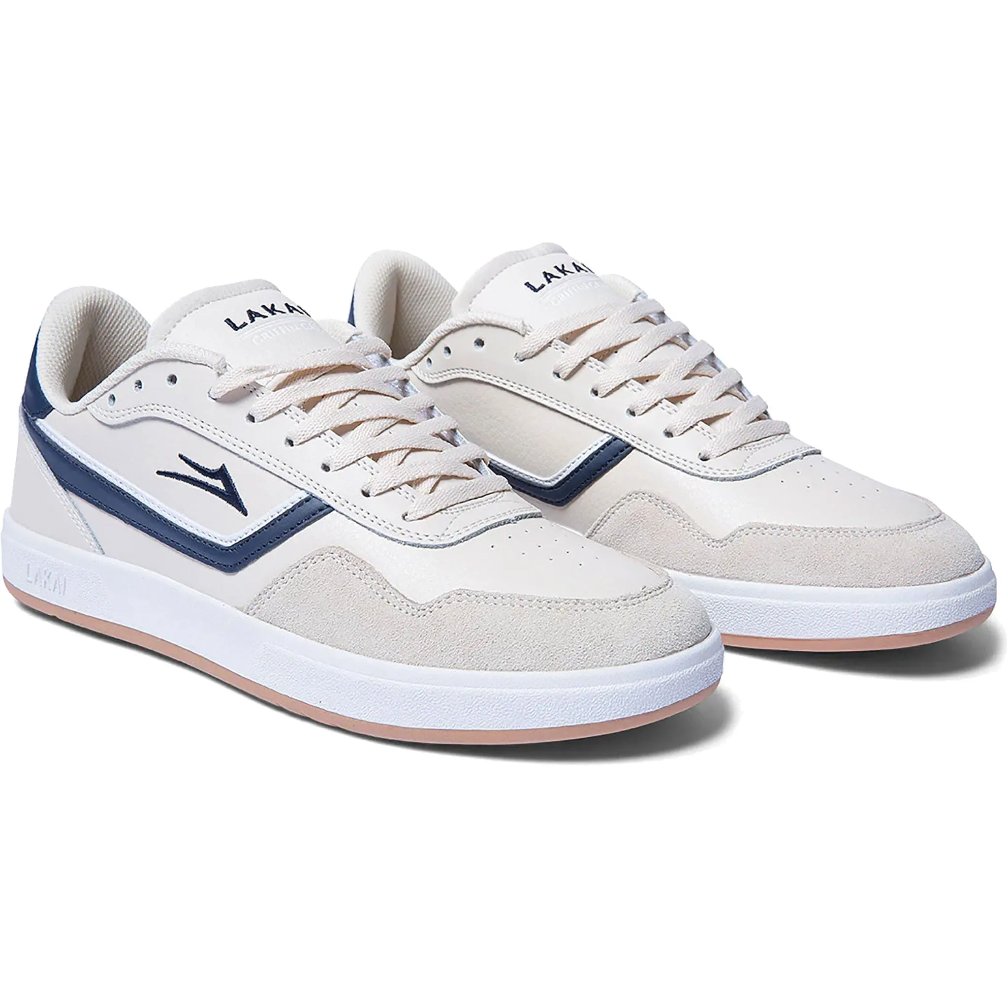 Lakai Terrace Cream Navy Suede