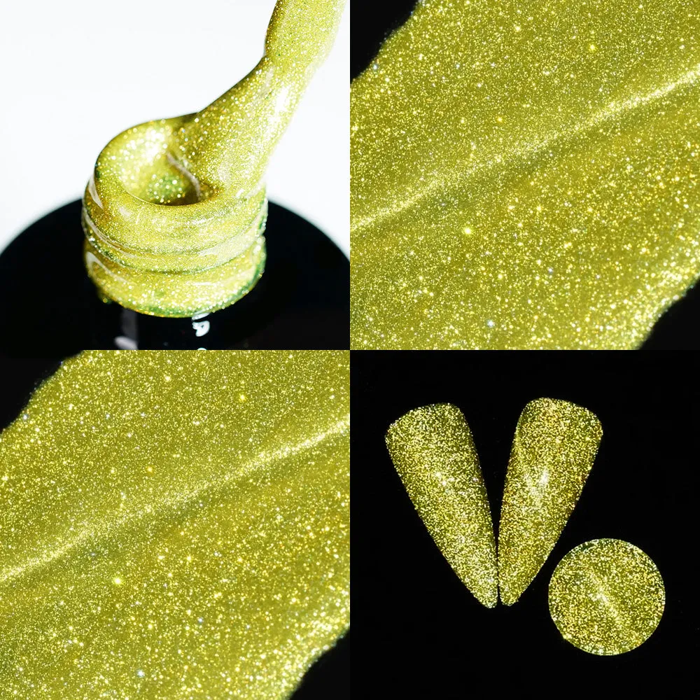 LDS 2 Cyan Shine - Gel Polish 0.5 oz - Reflective Glitter Cat Eyes
