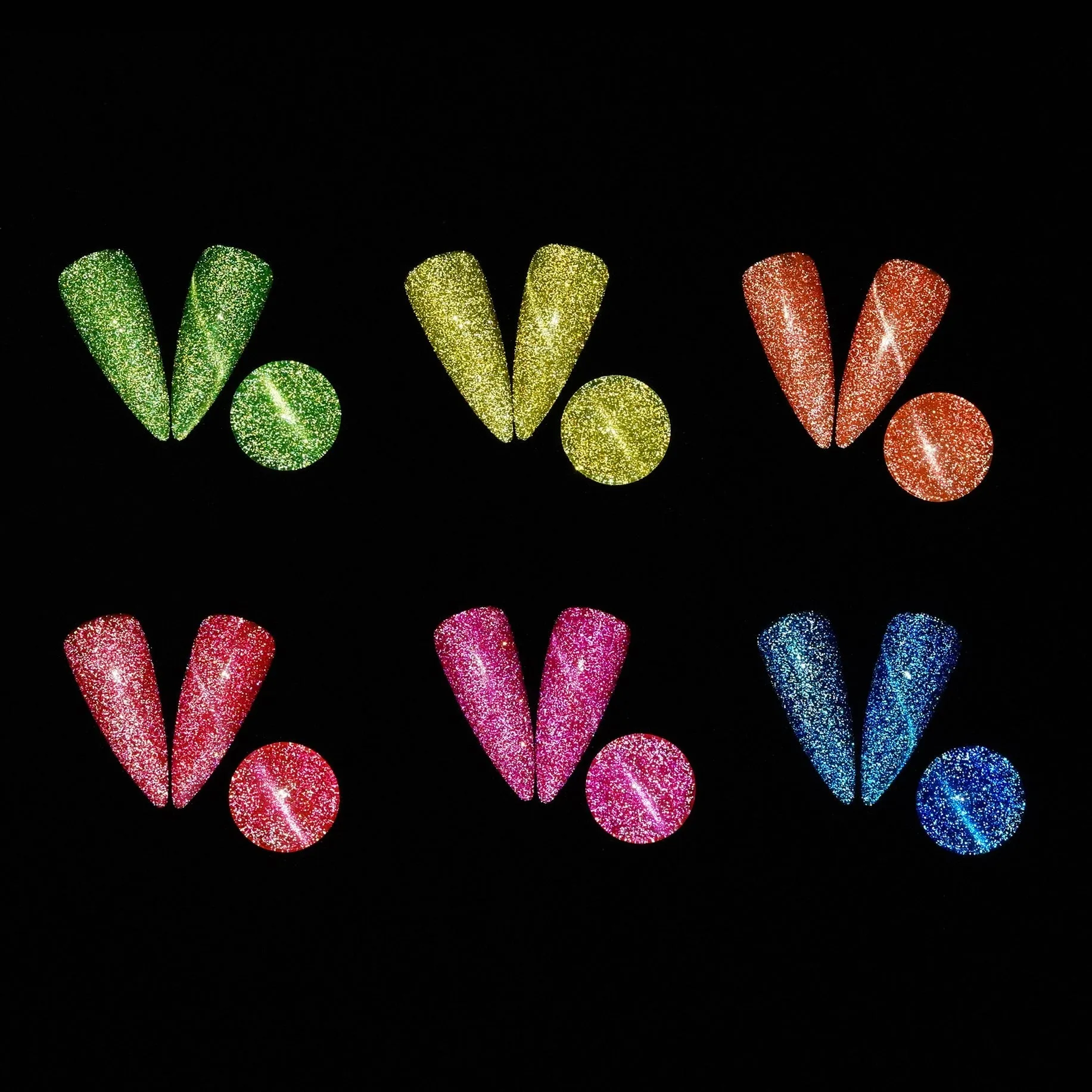 LDS 2 Cyan Shine - Gel Polish 0.5 oz - Reflective Glitter Cat Eyes