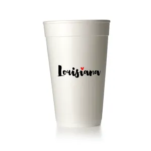 Louisiana Script Cups