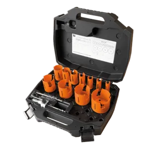 Mandrex MHSE1001L MXqs Hole Saw Kit - Electrician - TCT 6 Piece Set & Case