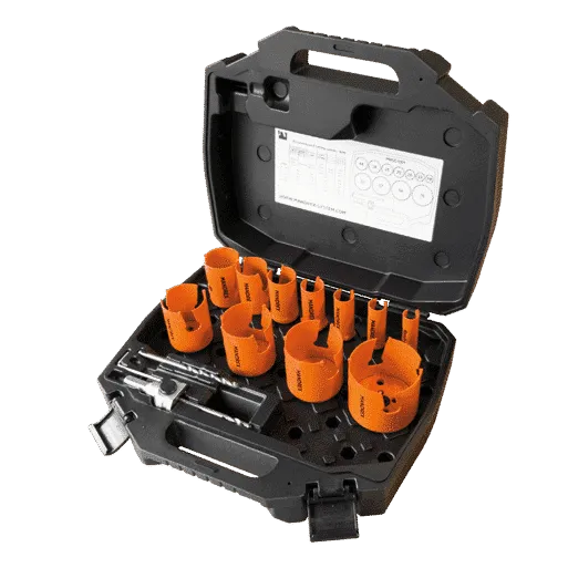 Mandrex MHSE1001L MXqs Hole Saw Kit - Electrician - TCT 6 Piece Set & Case