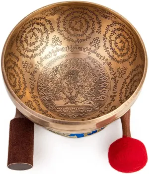 Master Healing Tibetan Singing Bowl Set for Sound Bath & Chakra Meditation - 9-Inch"
