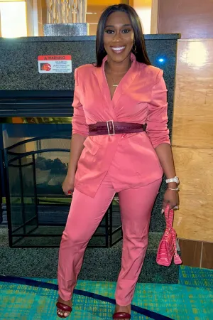 MAUVE PANTSUIT