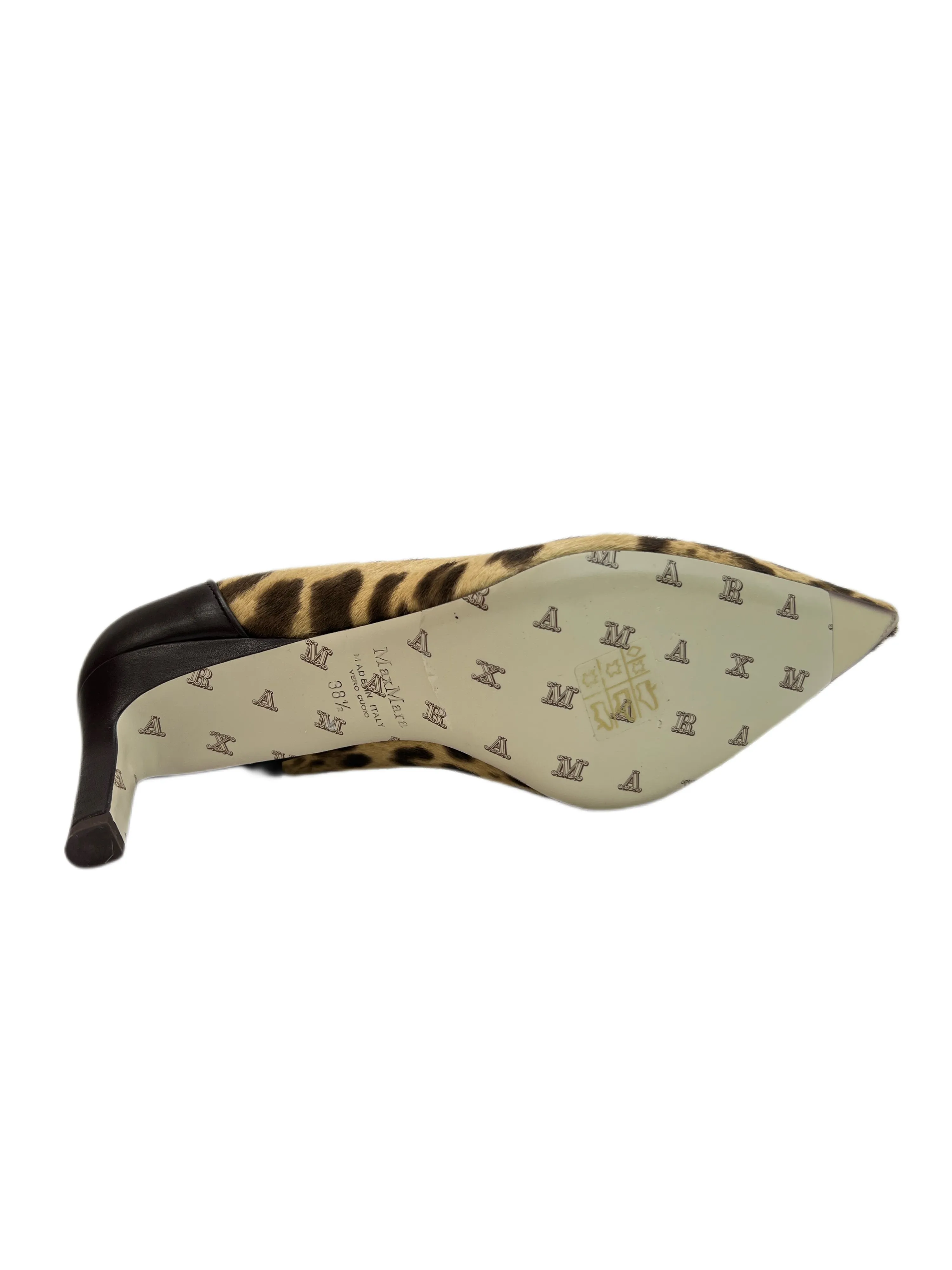 Max Mara Women's Makula Moka Danton Animal Print Pumps Size 8.5 NWB