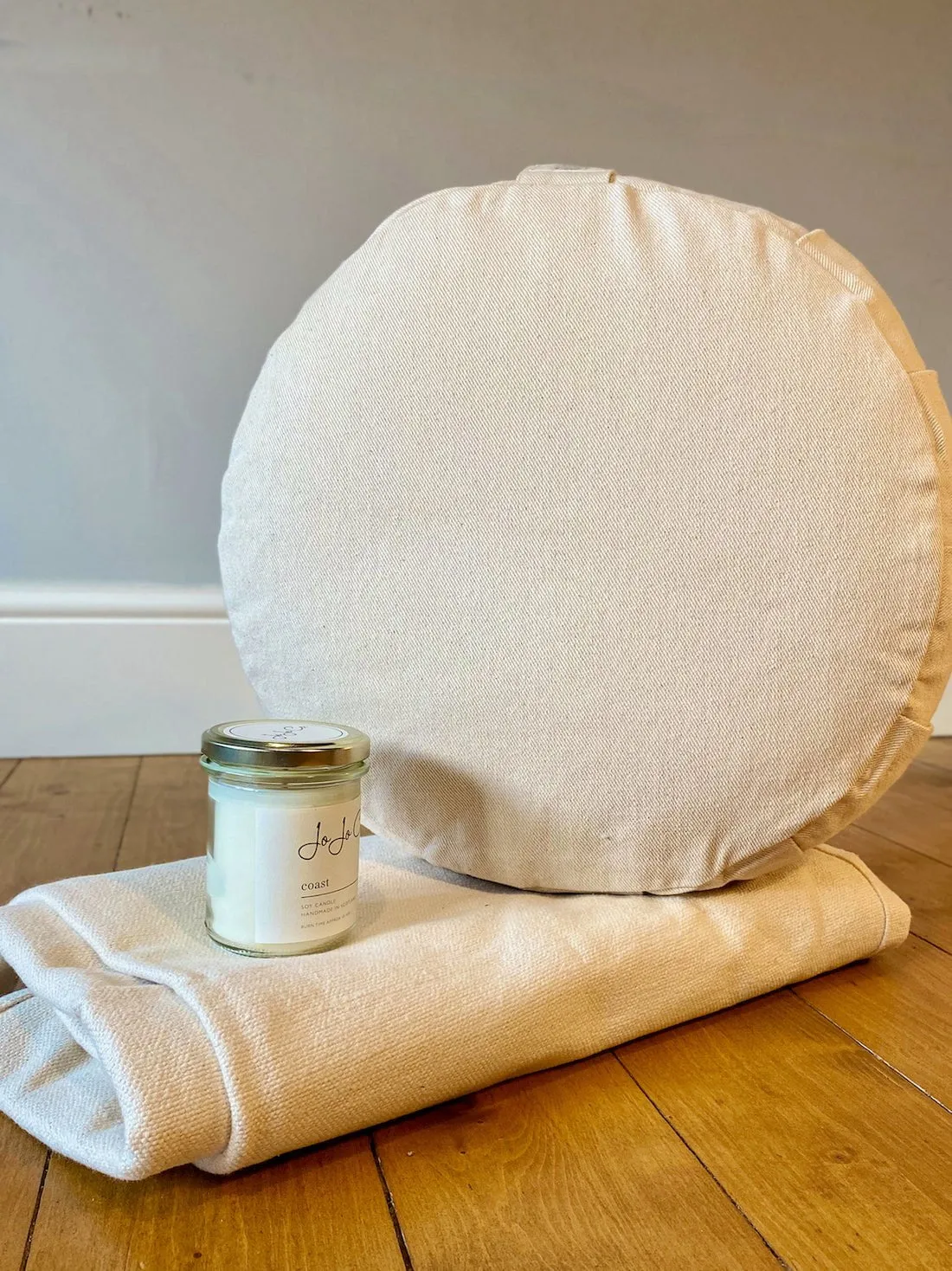 Meditation Bundle - Cushion   Yoga Blanket   Soy Candle
