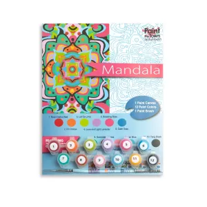 Meditation Mandala Paint by Number Kit 8”x10”