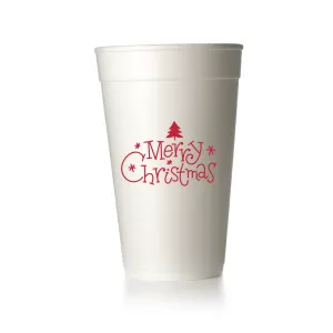 Merry Christmas with Tree Cups