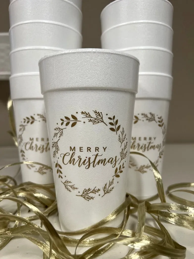 Merry Christmas Wreath Cups