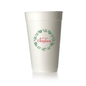 Merry Christmas Wreath Cups