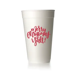 Merry Christmas Y'all Script Cups