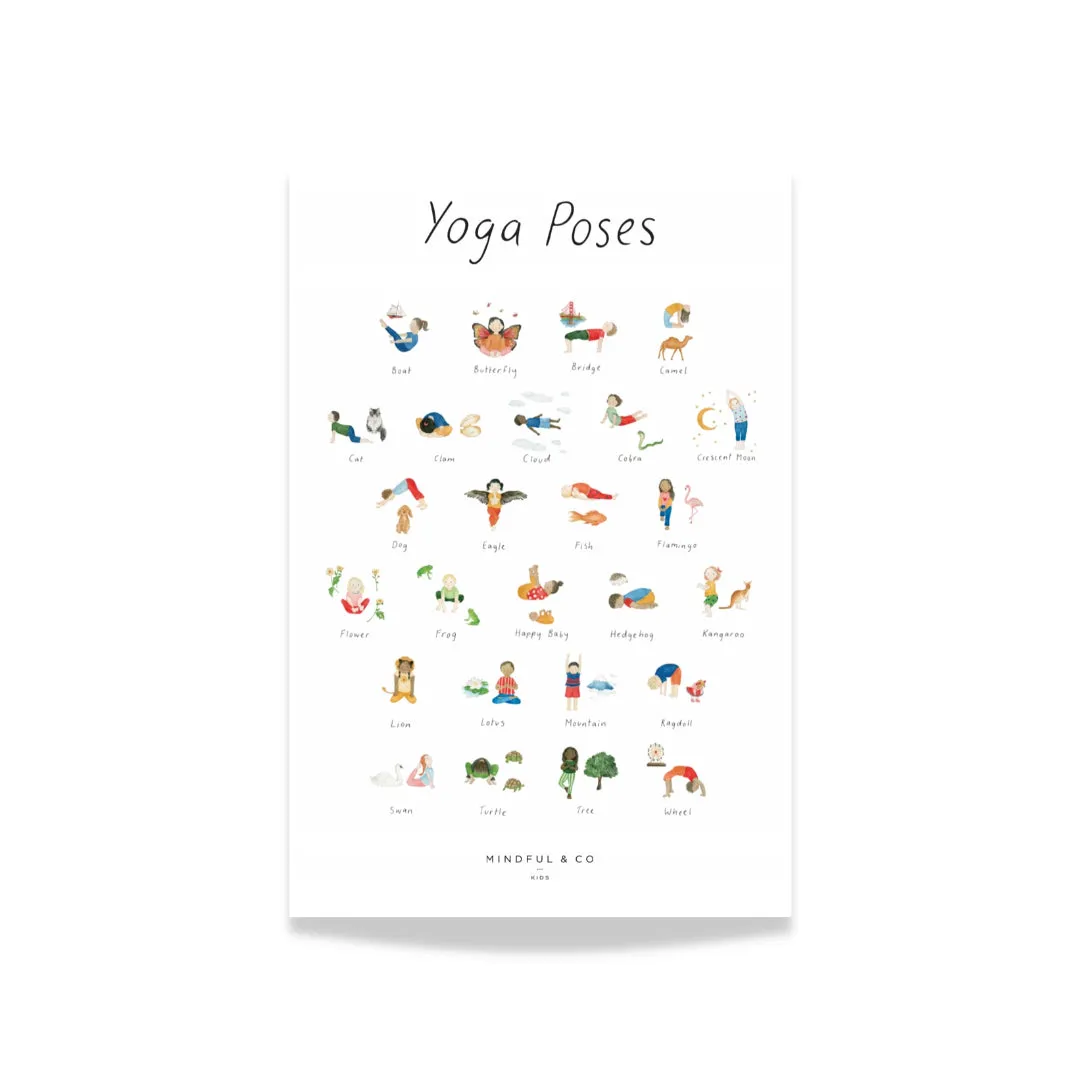 Mindful and Co Kids - Yoga Poses Print