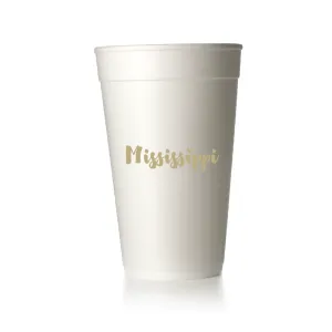 Mississippi Script Cups