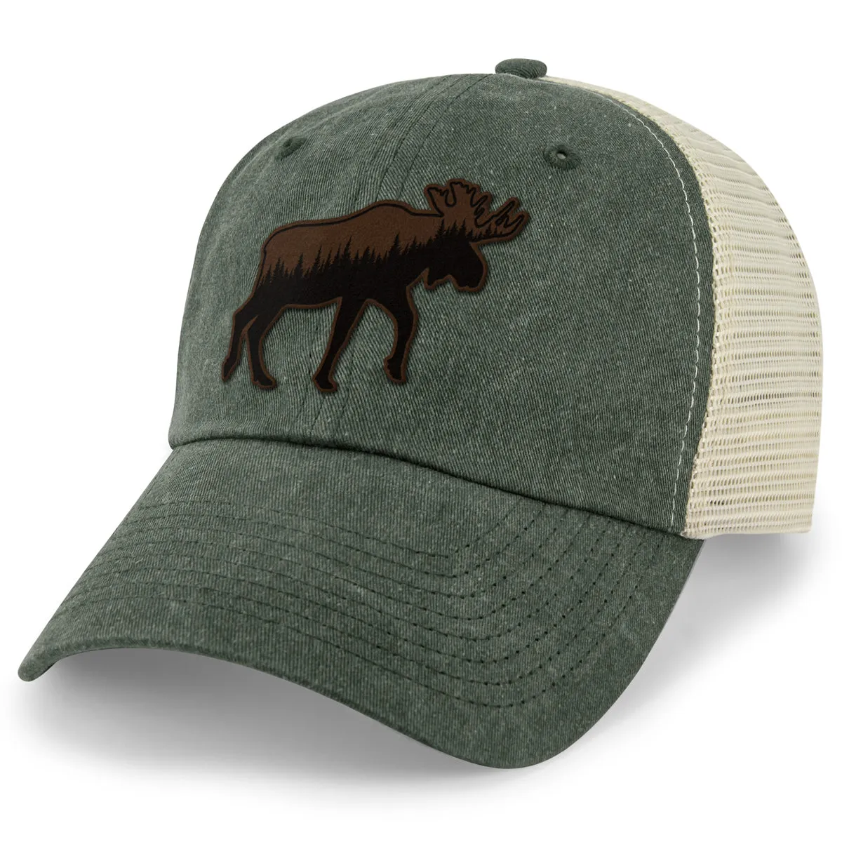 Moose Tree Skyline Leather Patch Relaxed Trucker
