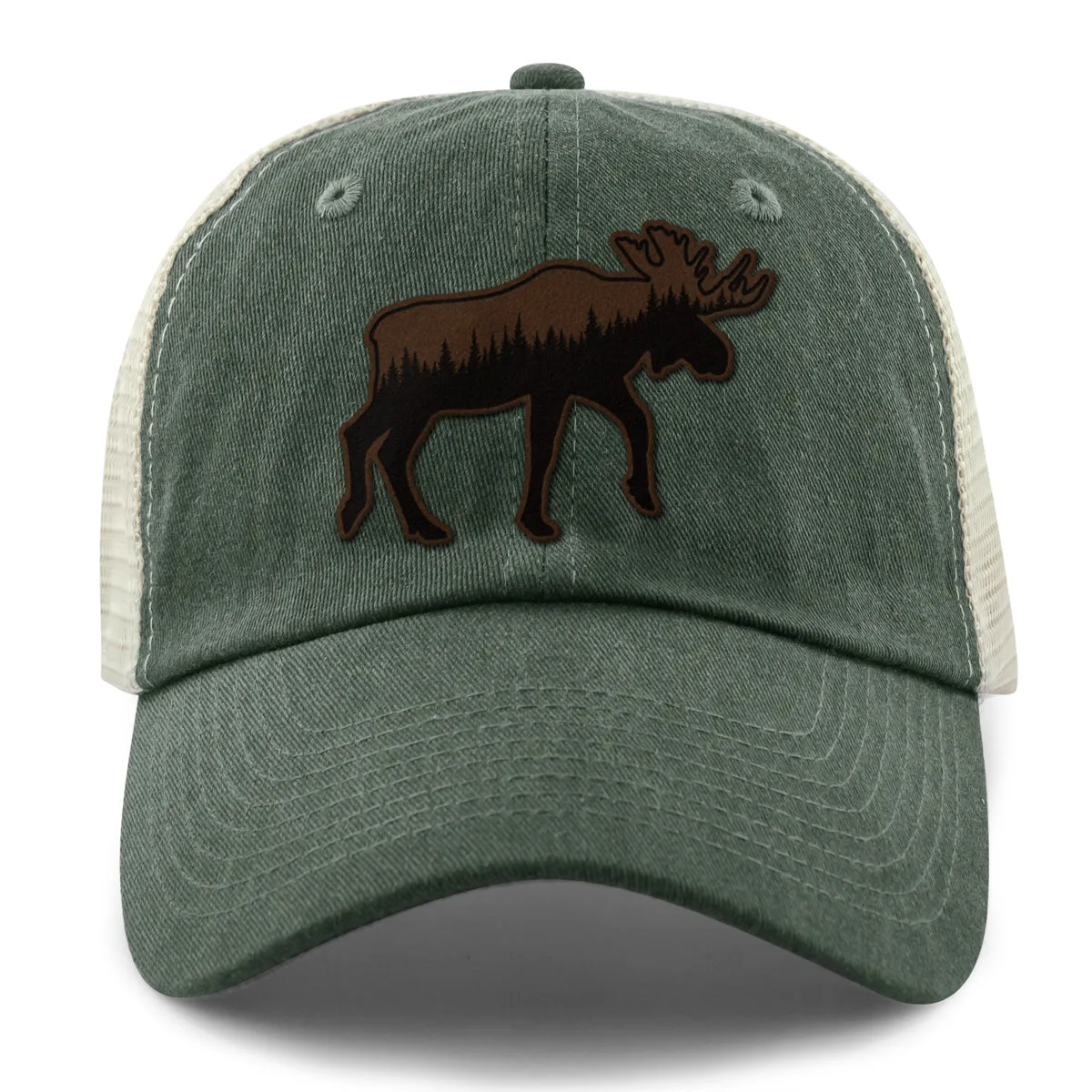 Moose Tree Skyline Leather Patch Relaxed Trucker