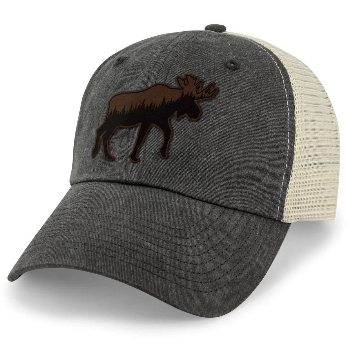 Moose Tree Skyline Leather Patch Relaxed Trucker