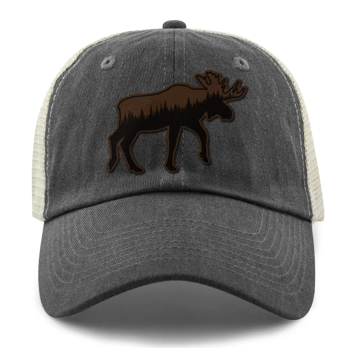 Moose Tree Skyline Leather Patch Relaxed Trucker