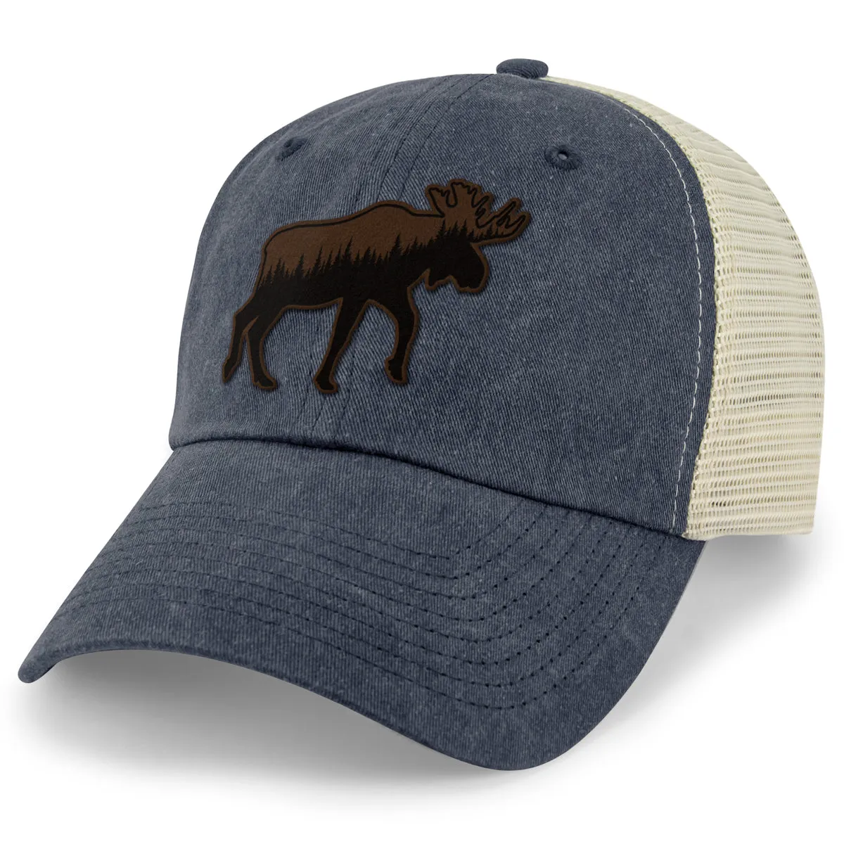 Moose Tree Skyline Leather Patch Relaxed Trucker