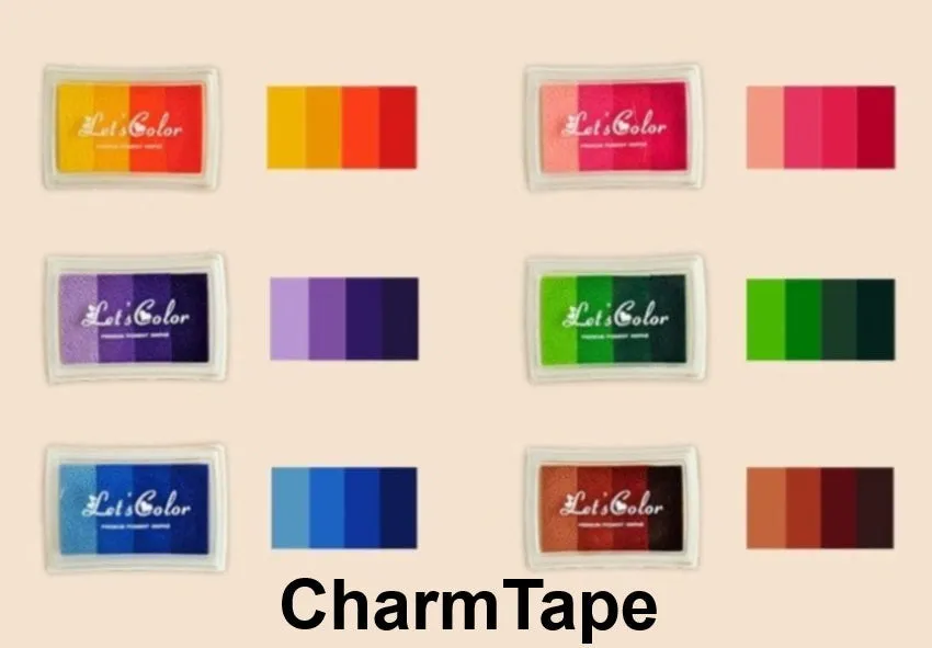Multi-color Stamp Ink Pad Oil Based waterproof for wood, fabric and paper