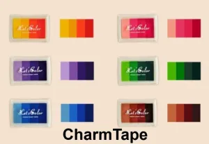 Multi-color Stamp Ink Pad Oil Based waterproof for wood, fabric and paper