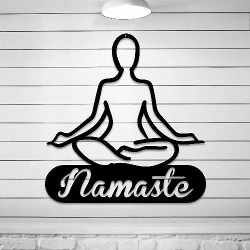 Namaste Wall Sign - Metal Zen Home Décor