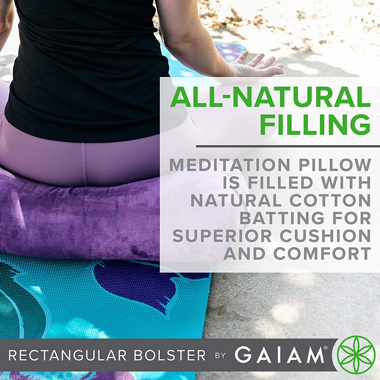New amazing quality Gaiam Yoga Bolster Rectangular Meditation Pillow in Purple! Retails $60 