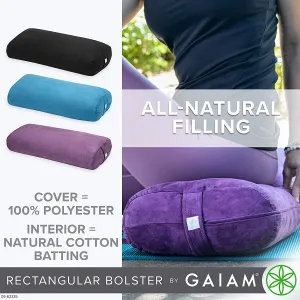 New amazing quality Gaiam Yoga Bolster Rectangular Meditation Pillow in Purple! Retails $60 