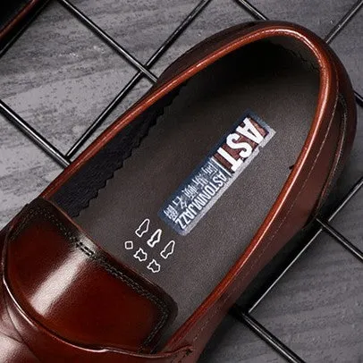 New British Cowhide Leather Vintage Business Men Formal Leather Shoes