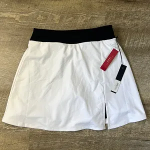 NWT Carbon38 White &amp; Black Tennis Skirt Size Large