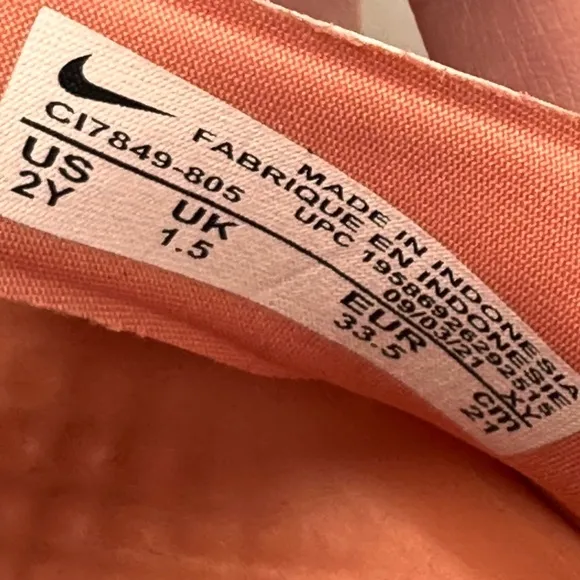 NWT Jordan Flare PS Light Madder Root Orange Peach