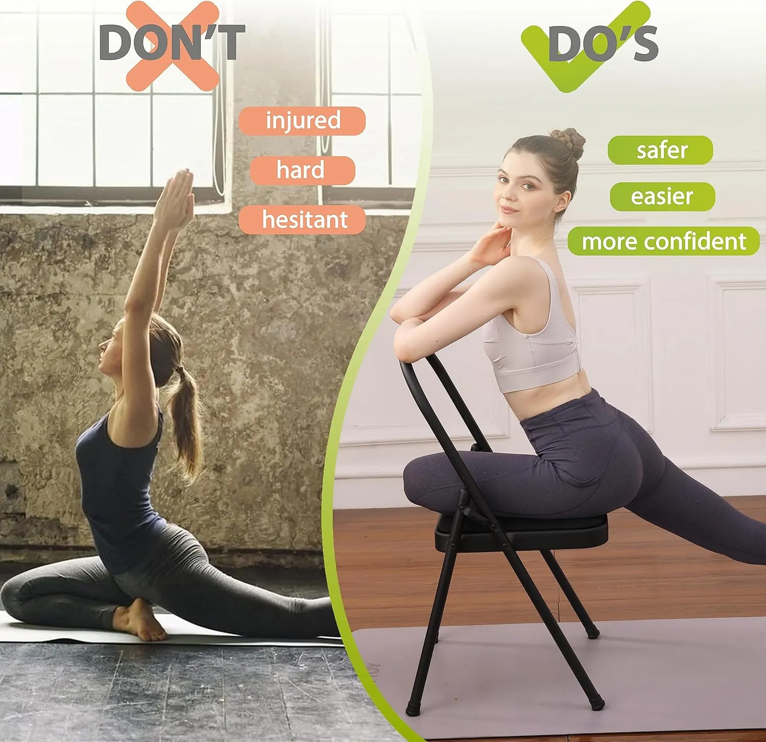 oga Auxiliary Chair with Lumbar Back Support for Abs & Core
