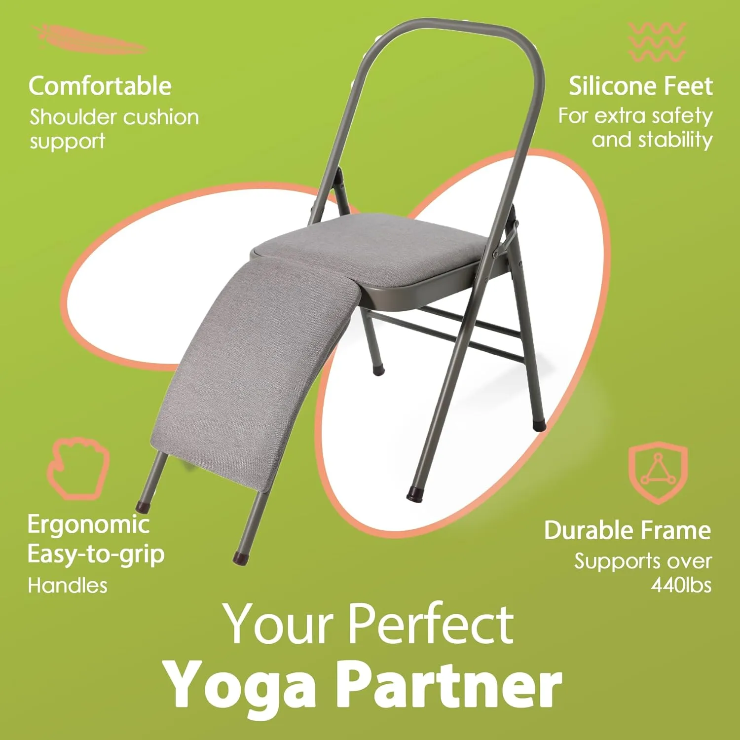 oga Auxiliary Chair with Lumbar Back Support for Abs & Core