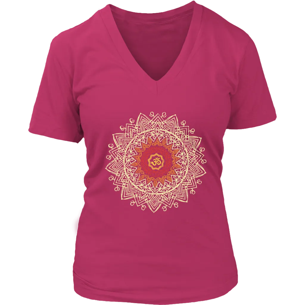 Om Mandala T-shirt, Gift for Meditation, Om Mandala Yoga Shirt, Mandala T-shirt
