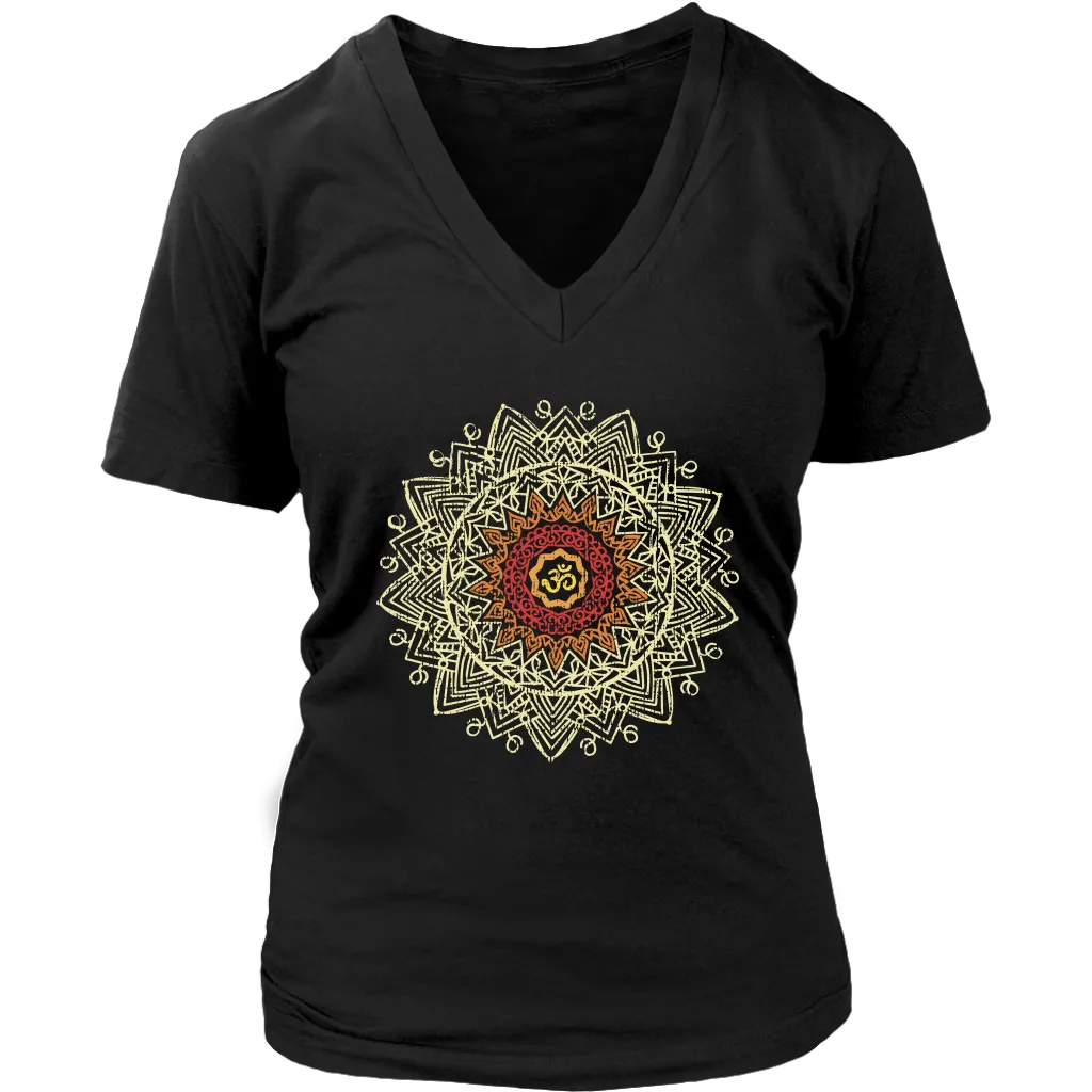 Om Mandala T-shirt, Gift for Meditation, Om Mandala Yoga Shirt, Mandala T-shirt