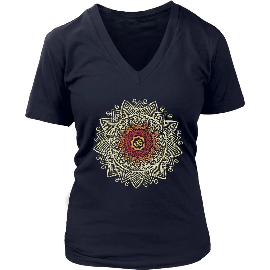 Om Mandala T-shirt, Gift for Meditation, Om Mandala Yoga Shirt, Mandala T-shirt