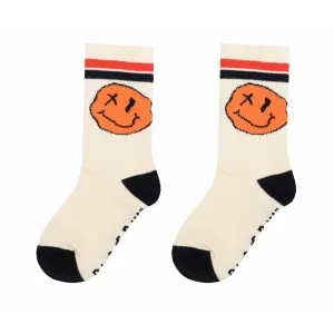 Orange Smiley Skate Socks