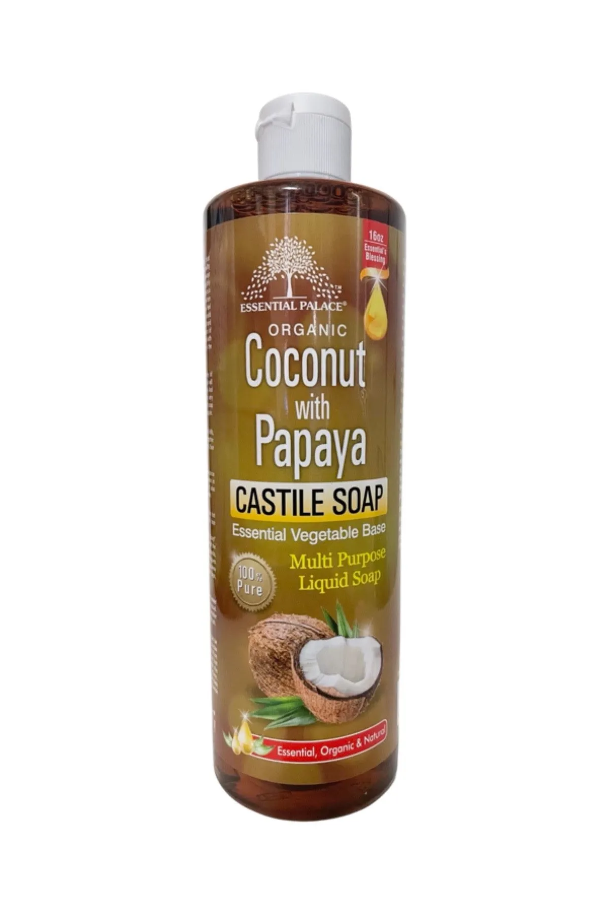 ORGANIC Coconut With Papaya CASTLE Soap Liquid.