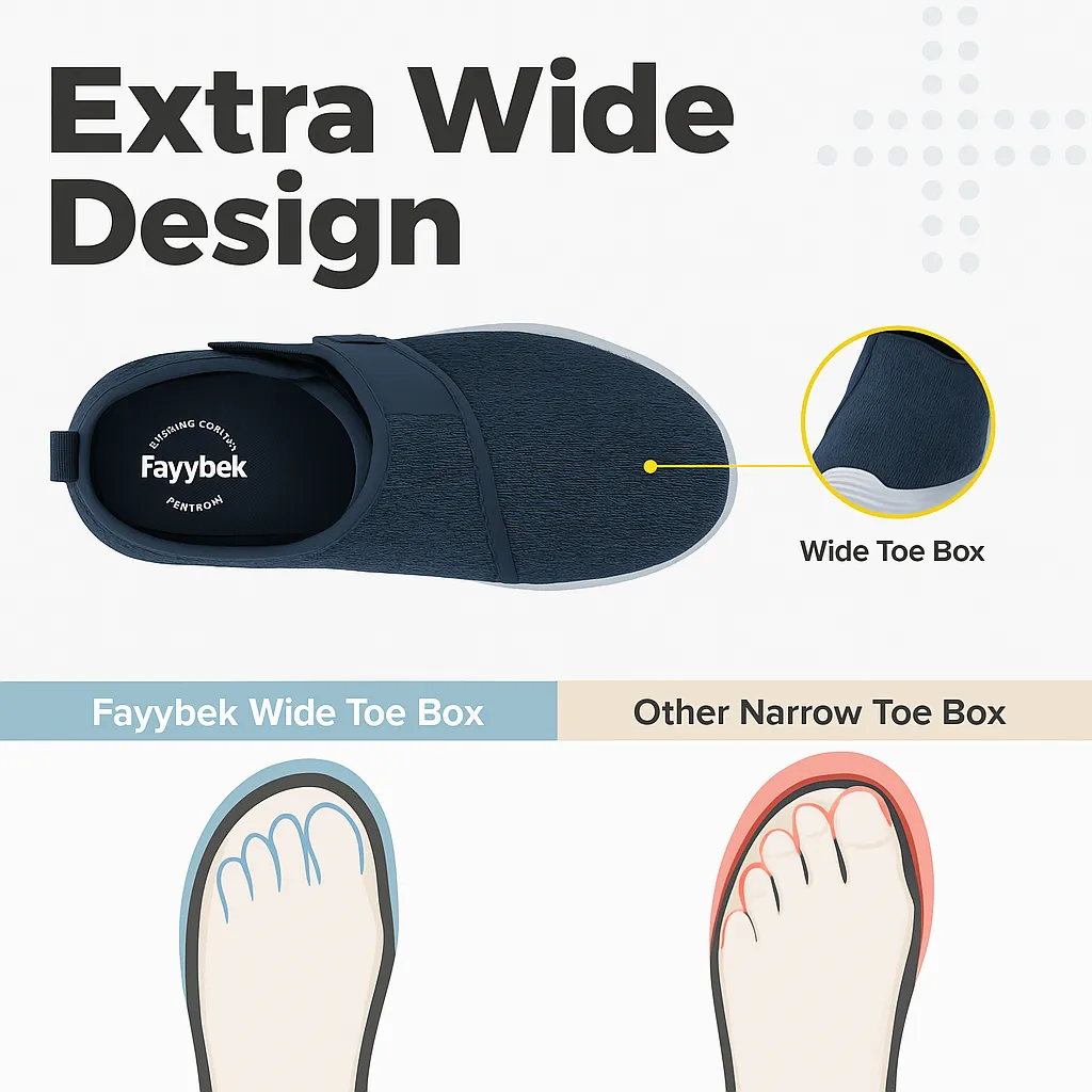 Orthopedic Wide Velcro Shoes