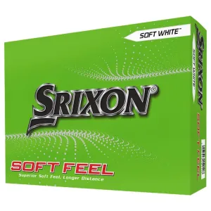 Pelotas de golf blancas Srixon Soft Feel, paquete de 12