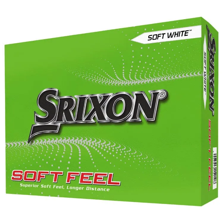 Pelotas de golf blancas Srixon Soft Feel, paquete de 12