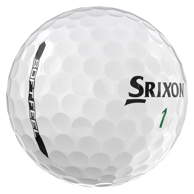 Pelotas de golf blancas Srixon Soft Feel, paquete de 12
