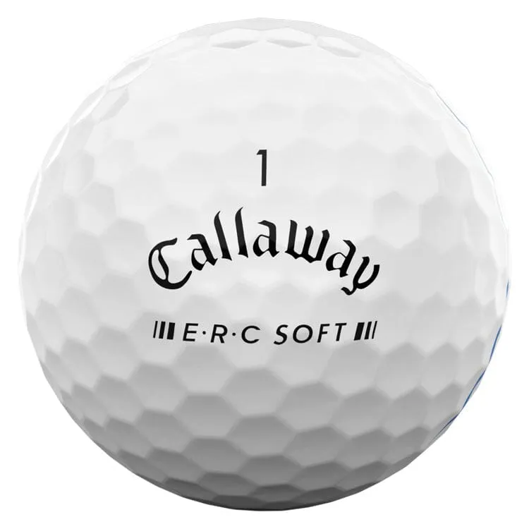 Pelotas de golf Callaway ERC Soft Triple Track blancas, paquete de 12